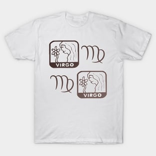 Virgo Birth Sign - Brown T-Shirt